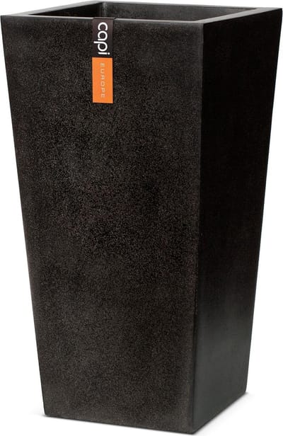 Capi Europe - Bloempot taps 24x24x46 - Zwart - Bloempot voor buiten - FIT911
