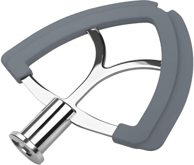 Flex Edge Klopper voor KitchenAid 4,5-5 Quart Tilt-Head Stand Mixers Artisan & Classic Series van MMOBIEL – RVS Platte Mixer Paddle met Flexibele Siliconen Randen - Komschraper – Vaatwasserbestendig