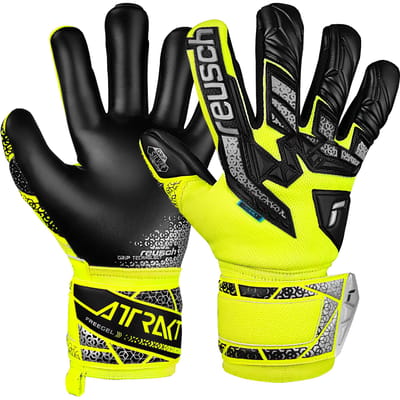 Reusch Attrakt Freegel Silver Junior Yellow Silver - Keepershandschoenen - Maat 4