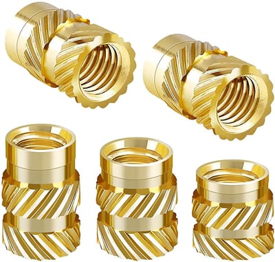 Dailygoods- Schroefdraadinzetstukken 100 Stuks - Messing Kartelmoeren