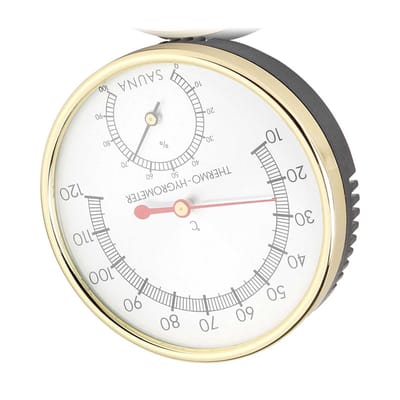 Allecto - Metalen Wijzerplaat Sauna - Thermometer en Hygrometer