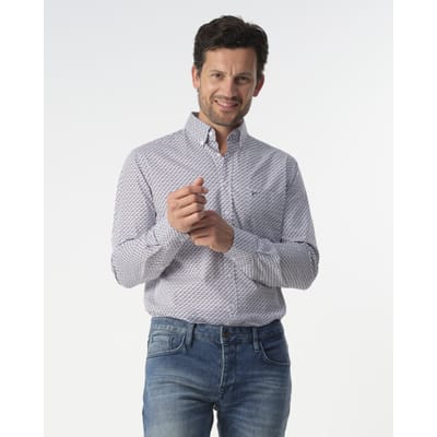 Campbell casual overhemd met lange mouwen