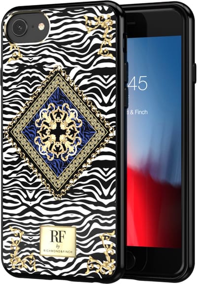 Richmond & Finch Zebra Chain hoesje geschikt voor iPhone 6 6s 7 8 SE 2020 SE 2022 case