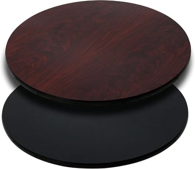 Tafelblad - Omkeerbaar Bblad - Restaurant Gebruik - Bi-Color Laminaat - 3 cm dik - Zwart