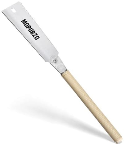 Professionele Japanse Zaag met Dubbelblad en Rotan Handgreep - Voor Precisie en Snelheid
