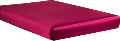 Beauty Silk - Hoeslaken - Glans Satijn - Bordeaux Rood - 90x200