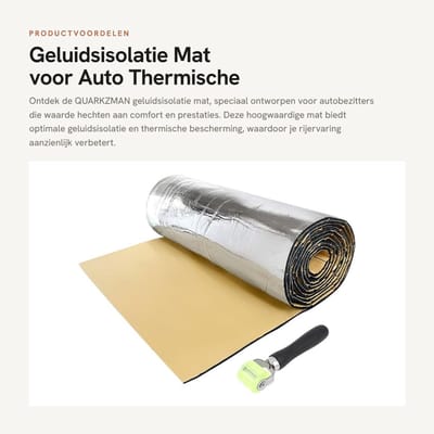 Dailygoods- Geluidsisolatie 1,52 m² - Auto Geluidsisolatie Mat 10 mm - Thermisch Isolerend - Waterdicht - Vochtbestendig - Vermindert Geluiden - Geluidsdemping