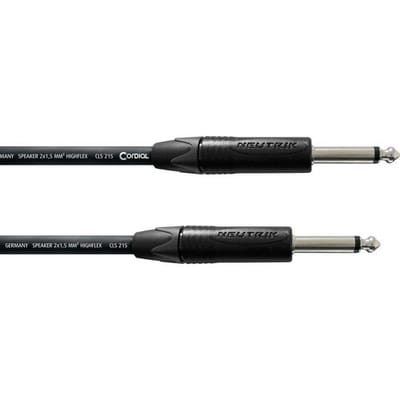 Cordial CPL 1,5 PP Jackplug Luidspreker Kabel [1x Jackplug male 6,3 mm - 1x Jackplug male 6,3 mm] 1.50 m Zwart Flexibel