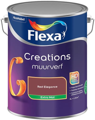 Flexa - Creations Muurverf Extra Mat - Red Elegance - Mengverf - 5 L