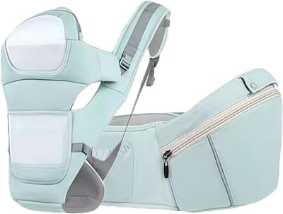 Ergonomische Babydrager - Baby Draagzak - Wandelen Reizen - Verstelbaar Hoeknest - 0-36 Maanden - Lichtgroen