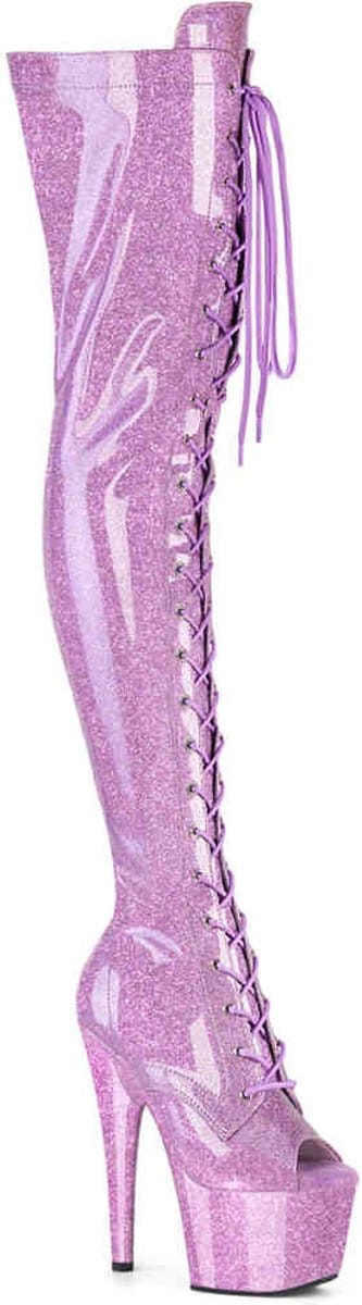 Pleaser - ADORE-3021GP Plateau Laarzen - 35 Shoes - Lila