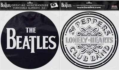 The Beatles - Drop T Logo & Sgt Pepper Drum Platenspeler Slipmat - Multicolours