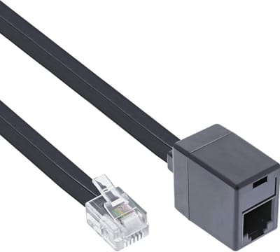 Modulaire verlenging RJ12-stekker/bus 3 m - Verleng uw telefoon- en modemkabels