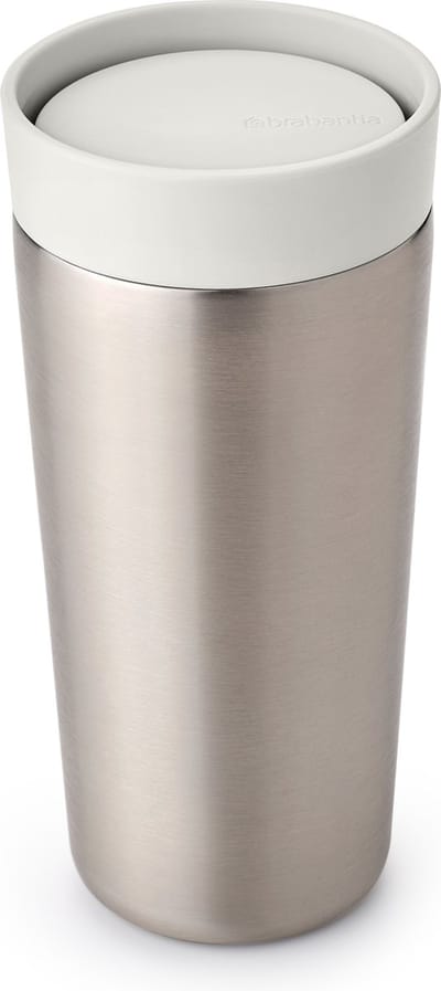 Brabantia Make & Take Thermosbeker - Koffiebeker To Go - 360 ml - Light Grey