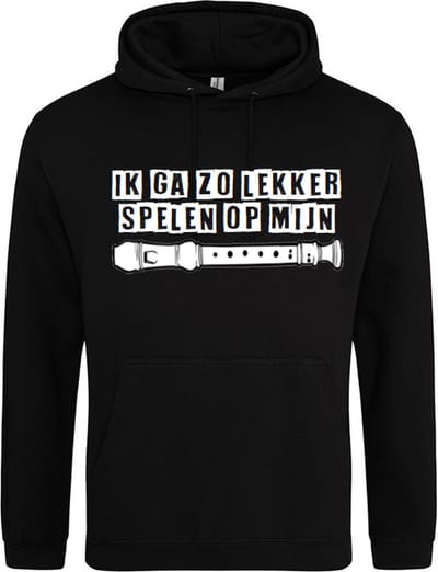 Spelen op mijn fluit Hoodie | Warme trui | Winter | Kou | Hoodie | Wintertrui | TV | Grappige tekst | Maat S