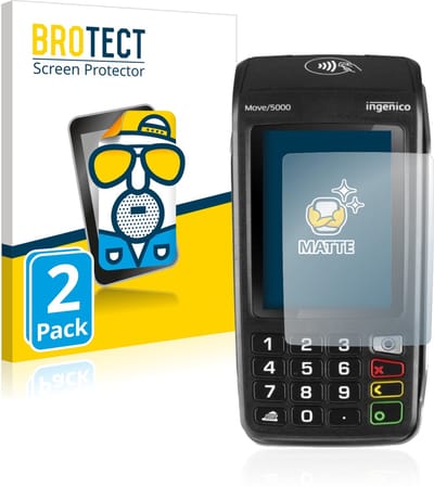 BROTECT - Screenprotector voor ingenico Move 5000 - Folie Beschermfolie matte 2 Stuks