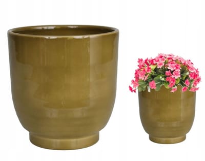 Cermax Lazur - Bloempot - Keramisch - Pistachekleurig - 13,5 cm