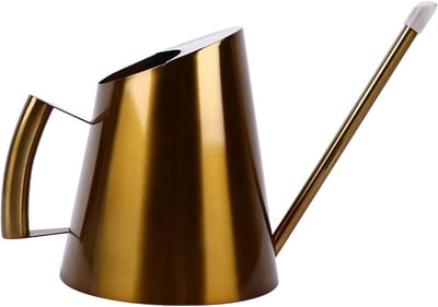 Gieter Roestvrij Staal - Vintage Plantenbak - Planten Water Geven - Lange Nauwkeurige Tuit - 15 Liter - Goud Mat