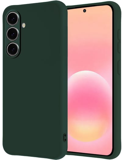 Hoesje - Geschikt voor Samsung Galaxy A57 - Sterk & Shockproof - Hoes Cover - Siliconen Case - Donkergroen