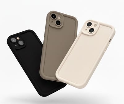 3 stuks Zwart beige bruin telefoon hoesje – backcover – geschikt voor iPhone 14 – zachte matte uitstraling – camera bescherming