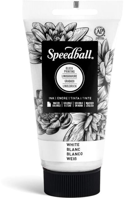 Water-soluble bloc printing ink white - Speedball