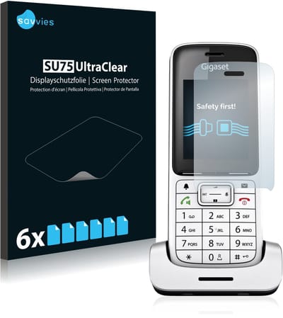 Savvies - Screenprotector voor Gigaset SL450HX - Folie Beschermfolie transparant 6 Stuks