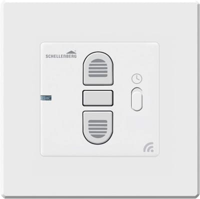 Schellenberg 20031 Draadloze timerschakelaar voor slimme woningen, geschikt voor rolluiken, verlichting, stopcontacten en zonneschermen.