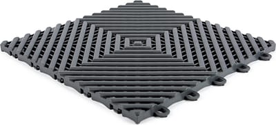 Rubbermagazijn - PVC tegel Donkergrijs - 25 tegels - Per 2,25 m² - 30x30cm - Dikte 1,5 cm - garagevloer - vloer voor beurzen - showroomvloer