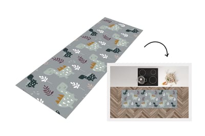 Keukenloper - Loper keuken - Patronen - Jongens - Kinderen - Dinosaurus - 150x50 cm - Keukenloper vinyl
