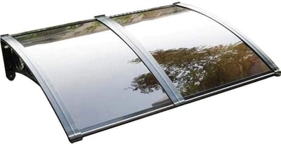 Deurluifel Luifel - Regenopvang - Bescherming tegen weer - Stootvaste plaat - 60x120cm - Transparant