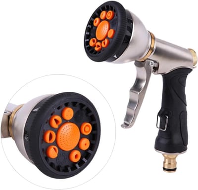 Tuinslang Spuit - Waterpistool Mondstuk - Tuin en Auto Wassen - 9 Spuitstanden - 18.6x16x3 cm - Zwart
