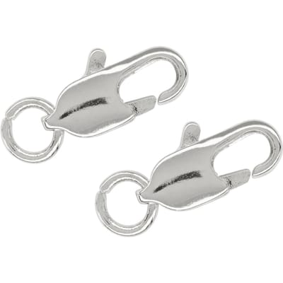 Kreeftsluiting, 2 stuks - Zilver