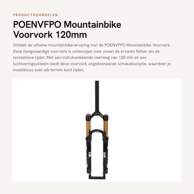Dailygoods- Voorvork Hoogwaardige Aluminium Legering - Voorvorkpomp - Voorvorkolie - Voorvork 26 Inch - Schokabsorberend - Schokbestendig Design - Fietsvoorvork