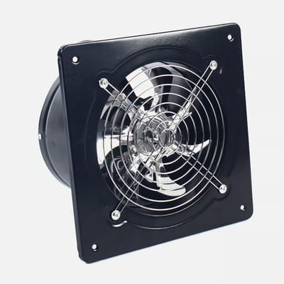 Afzuigventilator - Wandventilator - 23×17×14cm - 220V & 2800 RPM - 1000 m³/u - Stalen Bladen & Terugslagklep - Corrosiebestendig & Stil - Voor Keuken & Badkamer