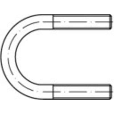 TOOLCRAFT 137762 Rondstaalbeugels Galvanisch verzinkt staal 100 stuk(s)