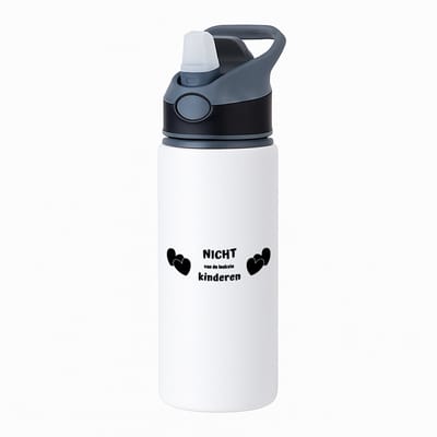 Hacebo® - nicht van de leukste kinderen waterfles met rietje zwart - Nicht - de leukste nicht - verjaardag - cadeautje voor nicht - kado - geschenk - water fles - 650ML