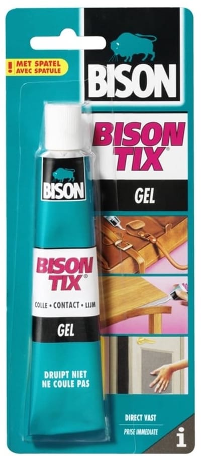 Bison Tix® tube 100 ml, gelvormig, super sterk, universeel, contactlijm, waterdichte afwerking, eenvoudig in gebruik, geschikt voor ontelbare reparaties