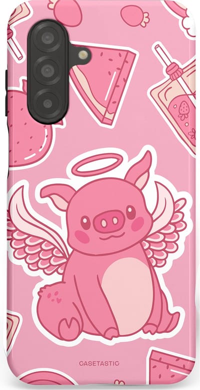 Casetastic Hoesje Geschikt voor Samsung A26 - Stijlvolle Beschermende Duo-layer Case - Varken vleugels