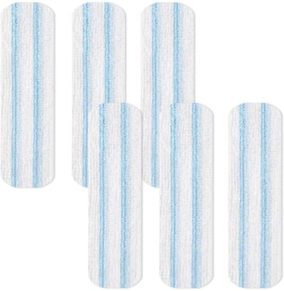 GELLDG Vervangingssets geschikt voor Vileda H2Pro vlakdweilen - 6-delige set - Vervangende dweilpads geschikt voor O-Cedar H2Pro - Machinewasbaar - Herbruikbaar - Eenvoudig te installeren - Geschikt voor alle harde vloeren