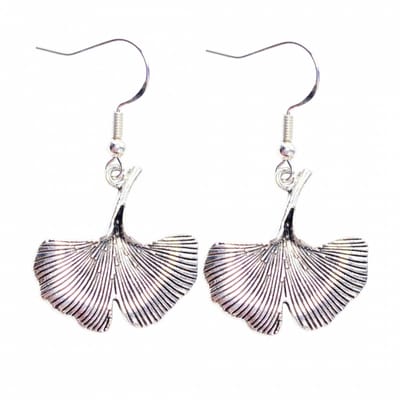 Zilver oorbellen -Gingo blad-Charme Bijoux