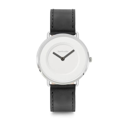Lambretta Mia 34 Leather Silver White X-Black Dameshorloge - 34mm