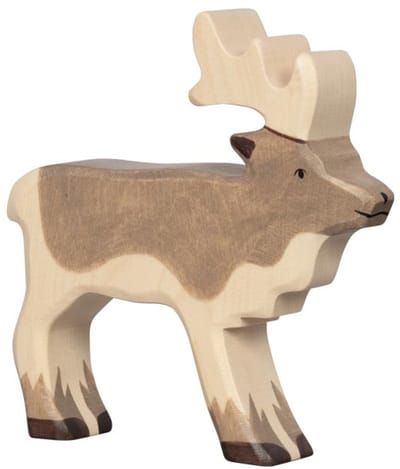 HOLZTIGER Wildernis - Rendier - 14X3X15Cm - Houten Figuur - Handgemaakt