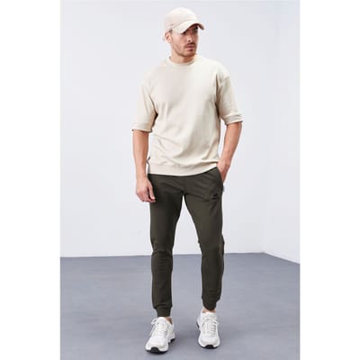 Heren Slim-Fit Fleece Trainingsbroek