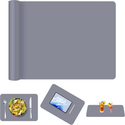 Siliconen Bakmat - Aanrechtmat Deegmat - Koken Bakken Knutselen - Hittebestendig Antislip - 70 x 50 cm - Donkergrijs
