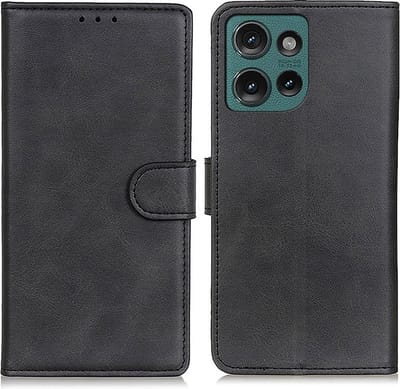 Coverup Hoesje - Geschikt voor Motorola Edge 50 Neo Hoesje - Coverup Luxe Book Case - Zwart