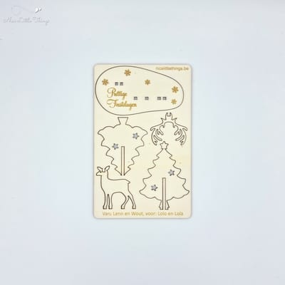 [Nice Little Things] - Kerstkaart Uitdrukbaar Rendier