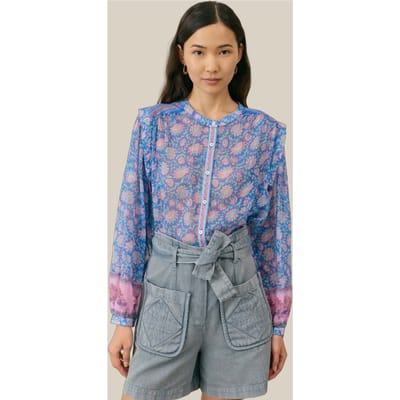 Louise Misha Shirt Jane Blue Capri Cove Größe: 44 | Longsleeves Outlet | Damen | Blau