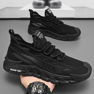 Kokosschoenen Herenschoenen Zomer Nieuwe Ademende Holle Mesh Schoenen Heren Sportschoenen Antislip Casual Vliegend Gebreide Papa Schoenen 44 gray