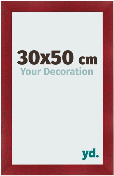 Your Decoration - Fotolijst 30x50 cm - MDF - Wijnrood Geveegd - Pisa