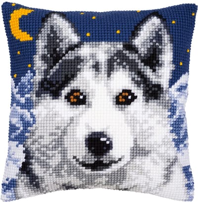 Vervaco - Kruissteekkussen kit - Wolf - PN-0008677 - Borduren - Borduurpakket - Borduurpakket volwassenen - Borduurpakket kind